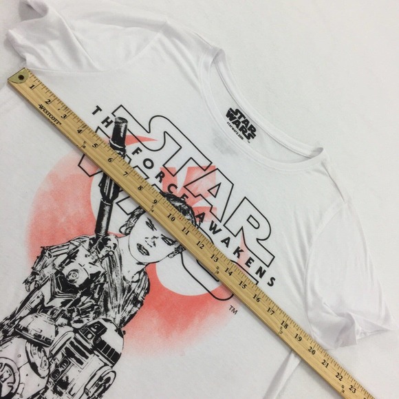 Star Wars Force Awakens Short Sleeve High Low T-Shirt Extra Large Womens White - Picture 4 of 5
